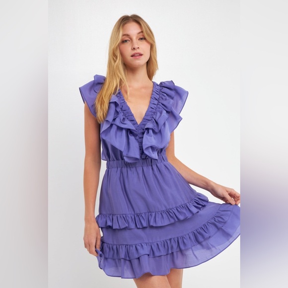 Endless Rose Purple Ruffle Mini Dress - Picture 2 of 3